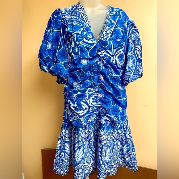 Farm Rio Tile Dream Multicolor Mini Dress Women's  Xl,NWT - Picture 1 of 6